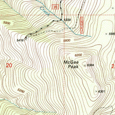 United States Geological Survey Mcgee Peak, MT-ID (1999, 24000-Scale) digital map
