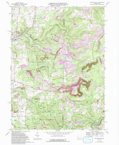 United States Geological Survey Mcgees Mills, PA (1968, 24000-Scale) digital map