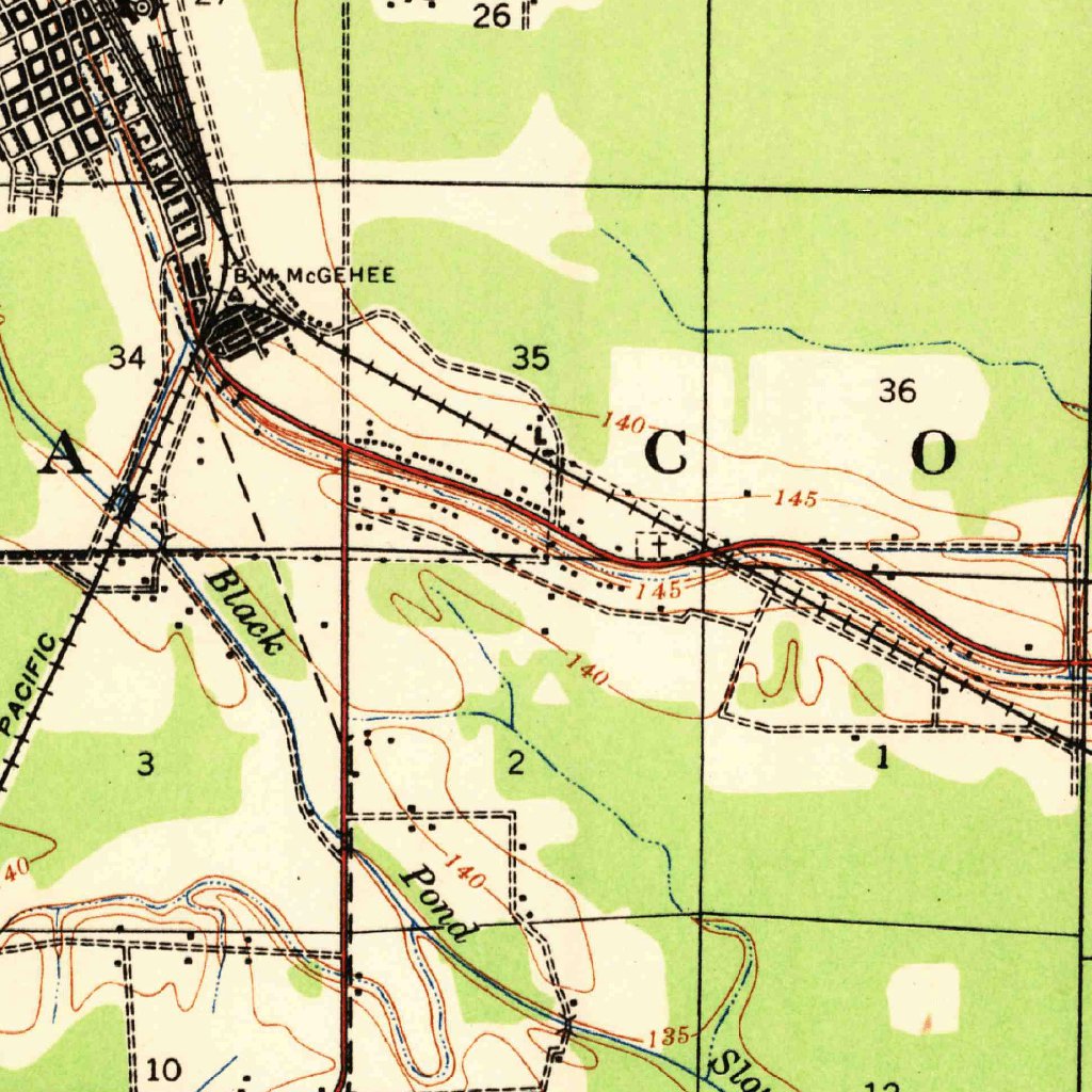 Mcgehee, AR (1937, 62500Scale) Map by United States Geological Survey