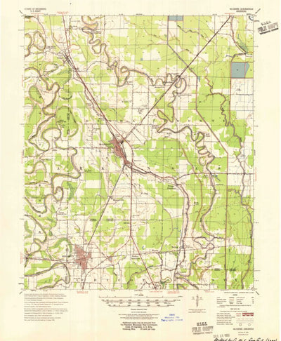 United States Geological Survey Mcgehee, AR (1955, 62500-Scale) digital map