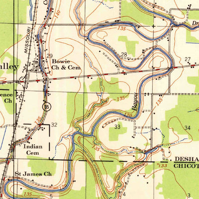 United States Geological Survey Mcgehee, AR (1955, 62500-Scale) digital map