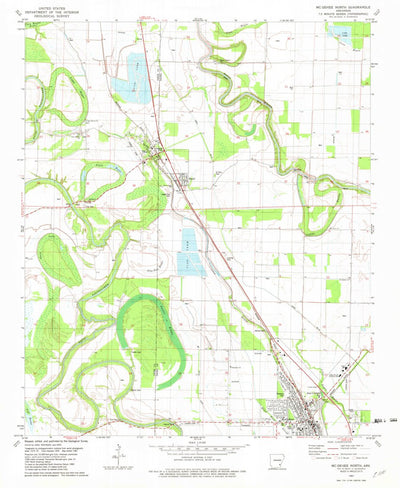 United States Geological Survey Mcgehee North, AR (1981, 24000-Scale) digital map