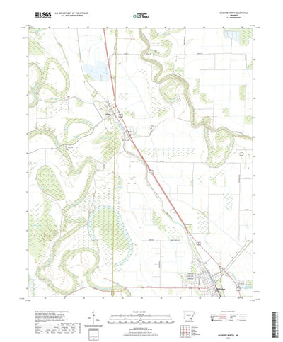 United States Geological Survey McGehee North, AR (2020, 24000-Scale) digital map