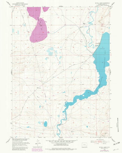 United States Geological Survey Mcgill Lakes, WY (1955, 24000-Scale) digital map