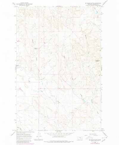 United States Geological Survey Mcginnis Butte, MT (1965, 24000-Scale) digital map