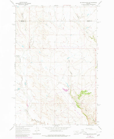 United States Geological Survey Mcginnis Butte SE, MT (1965, 24000-Scale) digital map