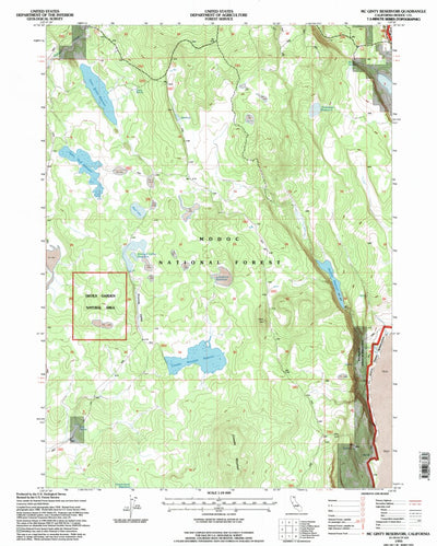 United States Geological Survey Mcginty Reservoir, CA (1993, 24000-Scale) digital map