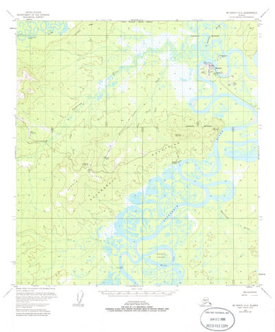 United States Geological Survey Mcgrath D-6, AK (1954, 63360-Scale) digital map