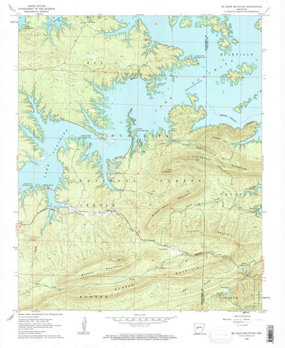 United States Geological Survey Mcgraw Mountain, AR (1962, 24000-Scale) digital map