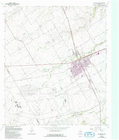 United States Geological Survey Mcgregor, TX (1965, 24000-Scale) digital map