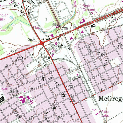 United States Geological Survey Mcgregor, TX (1965, 24000-Scale) digital map