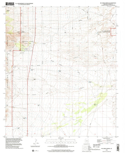 United States Geological Survey Mcgrew Spring, AZ (1996, 24000-Scale) digital map