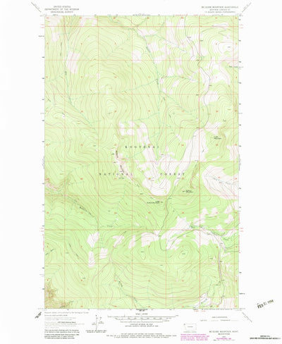 United States Geological Survey Mcguire Mountain, MT (1963, 24000-Scale) digital map
