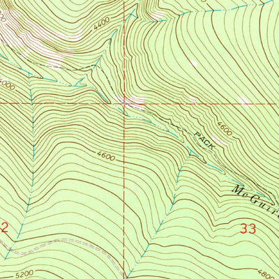 United States Geological Survey Mcguire Mountain, MT (1963, 24000-Scale) digital map