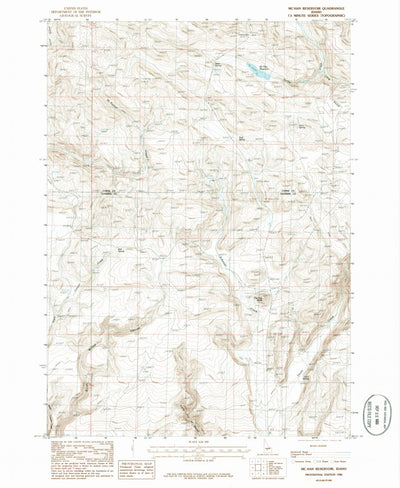 United States Geological Survey Mchan Reservoir, ID (1986, 24000-Scale) digital map