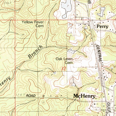 United States Geological Survey Mchenry, MS (1982, 24000-Scale) digital map