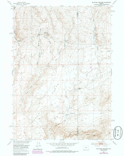 United States Geological Survey Mcintosh Meadows, WY (1952, 24000-Scale) digital map