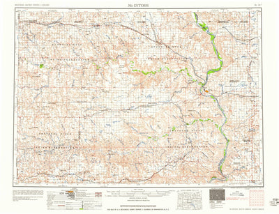 United States Geological Survey Mcintosh, SD-ND (1958, 250000-Scale) digital map
