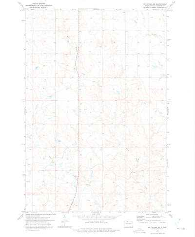 United States Geological Survey Mcintosh SE, SD (1972, 24000-Scale) digital map