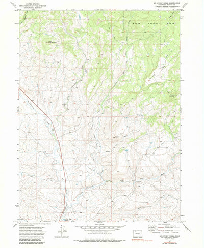 United States Geological Survey Mcinturf Mesa, CO (1971, 24000-Scale) digital map