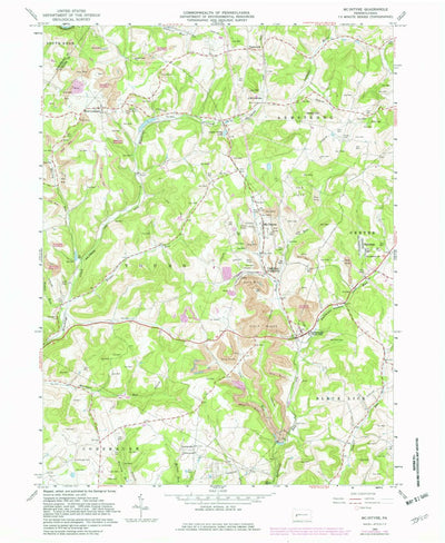 United States Geological Survey Mcintyre, PA (1964, 24000-Scale) digital map