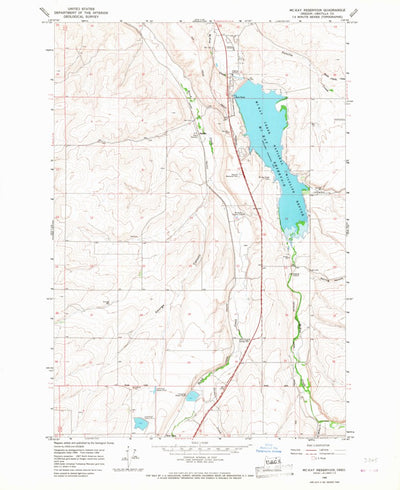 United States Geological Survey Mckay Reservoir, OR (1966, 24000-Scale) digital map