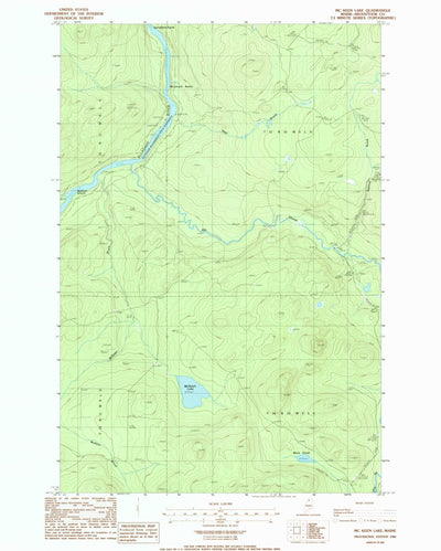 United States Geological Survey Mckeen Lake, ME (1986, 24000-Scale) digital map