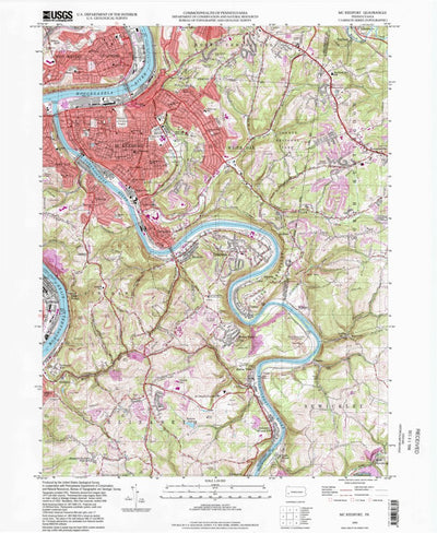 United States Geological Survey Mckeesport, PA (1993, 24000-Scale) digital map