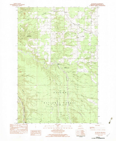 United States Geological Survey Mckeever, MI (1982, 25000-Scale) digital map