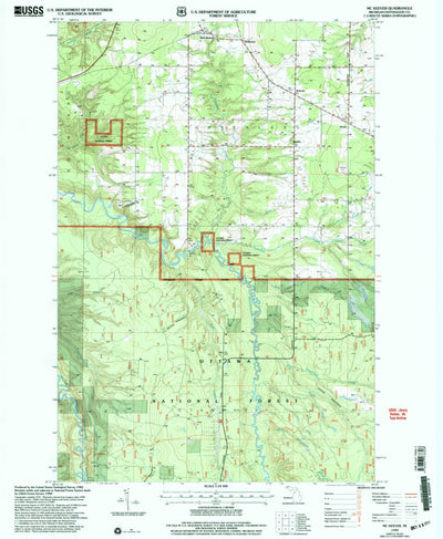 United States Geological Survey Mckeever, MI (1999, 24000-Scale) digital map