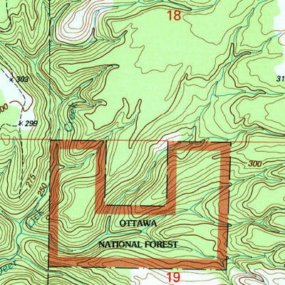 United States Geological Survey Mckeever, MI (1999, 24000-Scale) digital map
