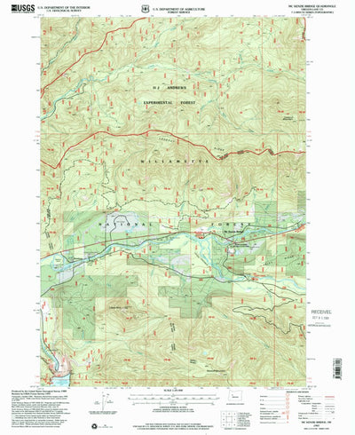 United States Geological Survey Mckenzie Bridge, OR (1997, 24000-Scale) digital map