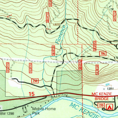 United States Geological Survey Mckenzie Bridge, OR (1997, 24000-Scale) digital map
