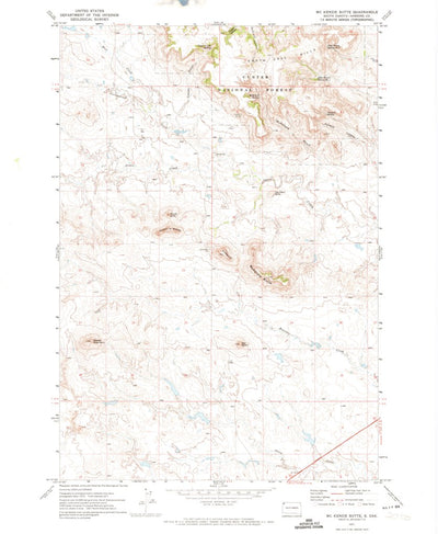 United States Geological Survey Mckenzie Butte, SD (1971, 24000-Scale) digital map