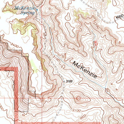 United States Geological Survey Mckenzie Butte, SD (1993, 24000-Scale) digital map