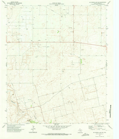 United States Geological Survey Mckenzie Lake NW, TX (1970, 24000-Scale) digital map