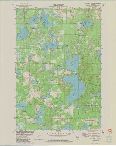 United States Geological Survey Mckenzie Lake, WI (1982, 24000-Scale) digital map