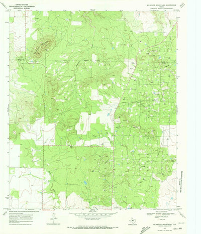 United States Geological Survey Mckenzie Mountains, TX (1969, 24000-Scale) digital map