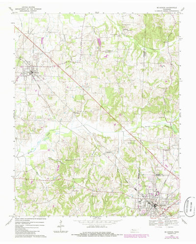 United States Geological Survey Mckenzie, TN (1967, 24000-Scale) digital map