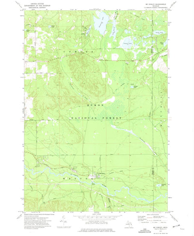 United States Geological Survey Mckinley, MI (1972, 24000-Scale) digital map