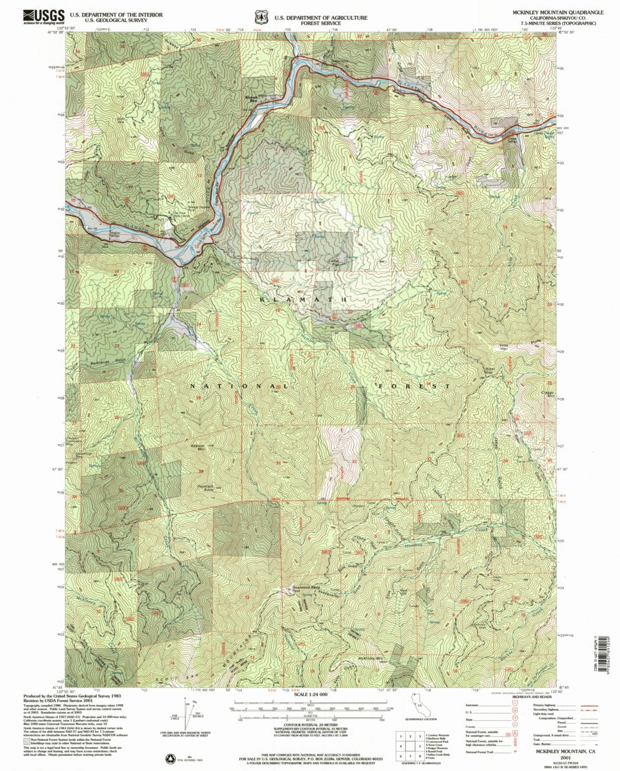 Mckinley Mountain, CA (2001, 24000-Scale) Map by United States ...