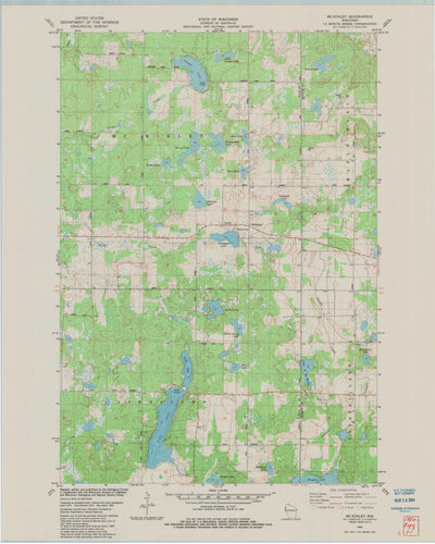 United States Geological Survey Mckinley, WI (1982, 24000-Scale) digital map