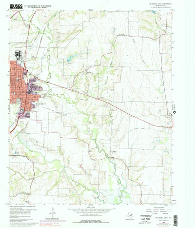 United States Geological Survey Mckinney East, TX (1960, 24000-Scale) digital map