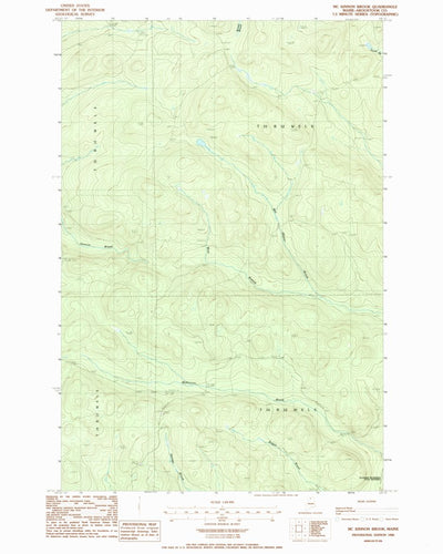 United States Geological Survey Mckinnon Brook, ME (1986, 24000-Scale) digital map