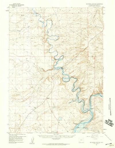 United States Geological Survey Mckinnon Junction, WY (1957, 62500-Scale) digital map