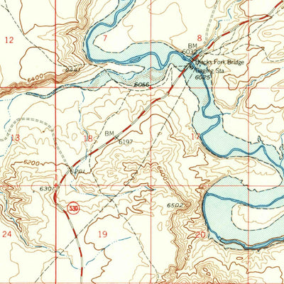 United States Geological Survey Mckinnon Junction, WY (1957, 62500-Scale) digital map