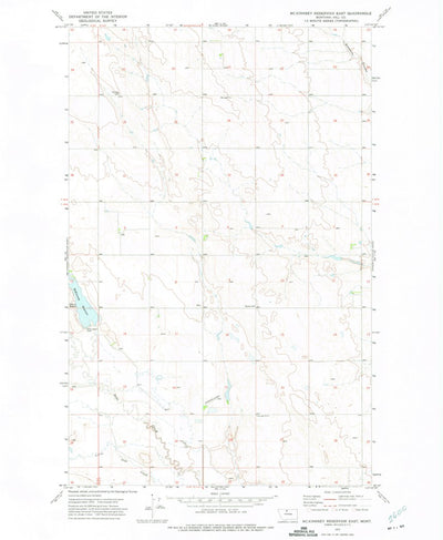 United States Geological Survey Mckinnsey Reservoir East, MT (1972, 24000-Scale) digital map