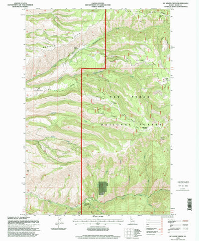 United States Geological Survey Mckinzie Creek, ID (1995, 24000-Scale) digital map