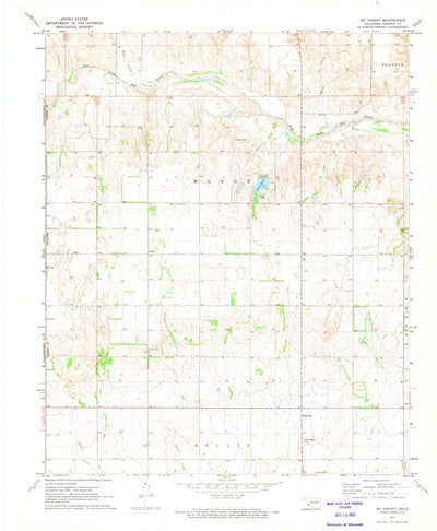 United States Geological Survey Mcknight, OK (1971, 24000-Scale) digital map