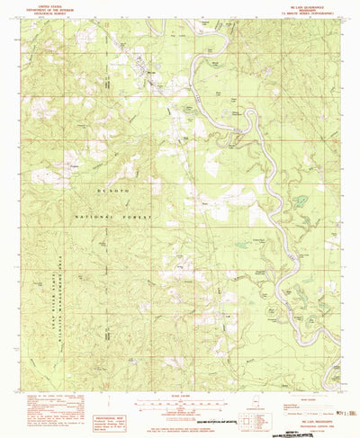 United States Geological Survey Mclain, MS (1982, 24000-Scale) digital map